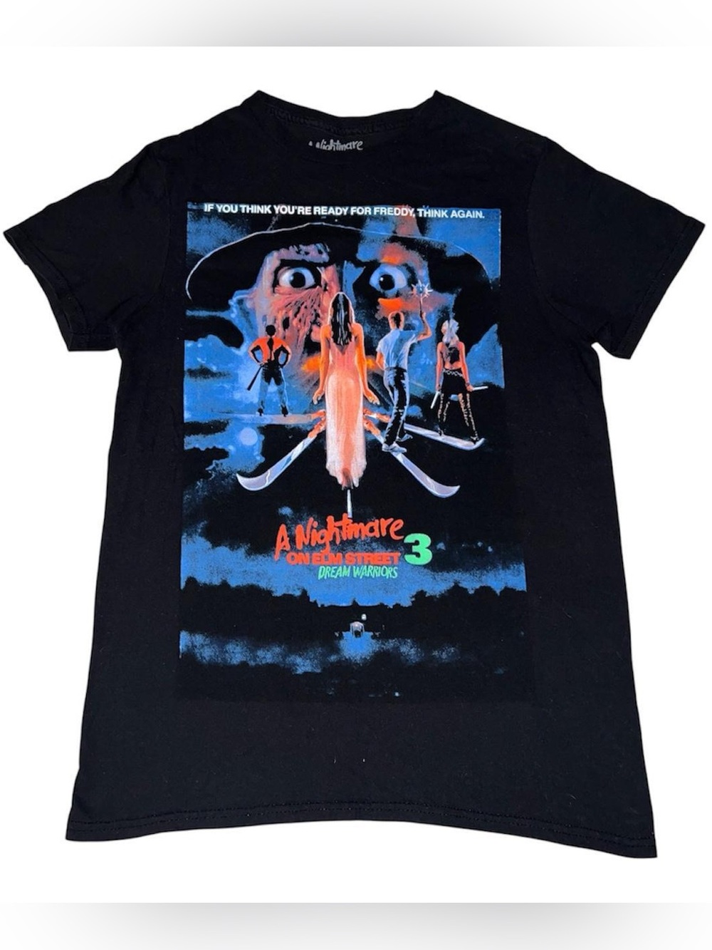 A Nightmare On Elm Street 3 Dream Warriors black tee.